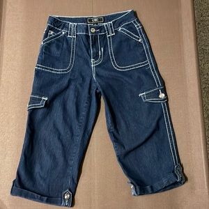 Women’s Cato brand jean capris. Embellished. Size 4